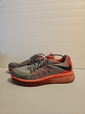 Nike Air Max Grey and Orange Running Shoes